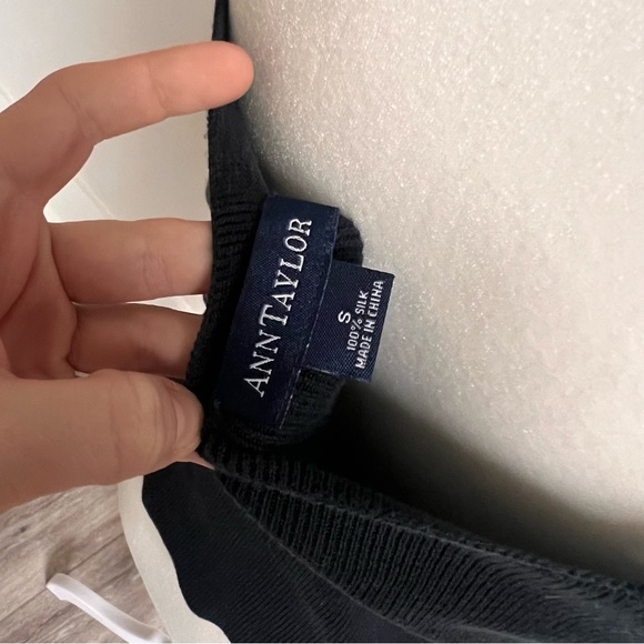 Ann Taylor 100% Silk Black Ribbed Cami - Picture 6 of 6